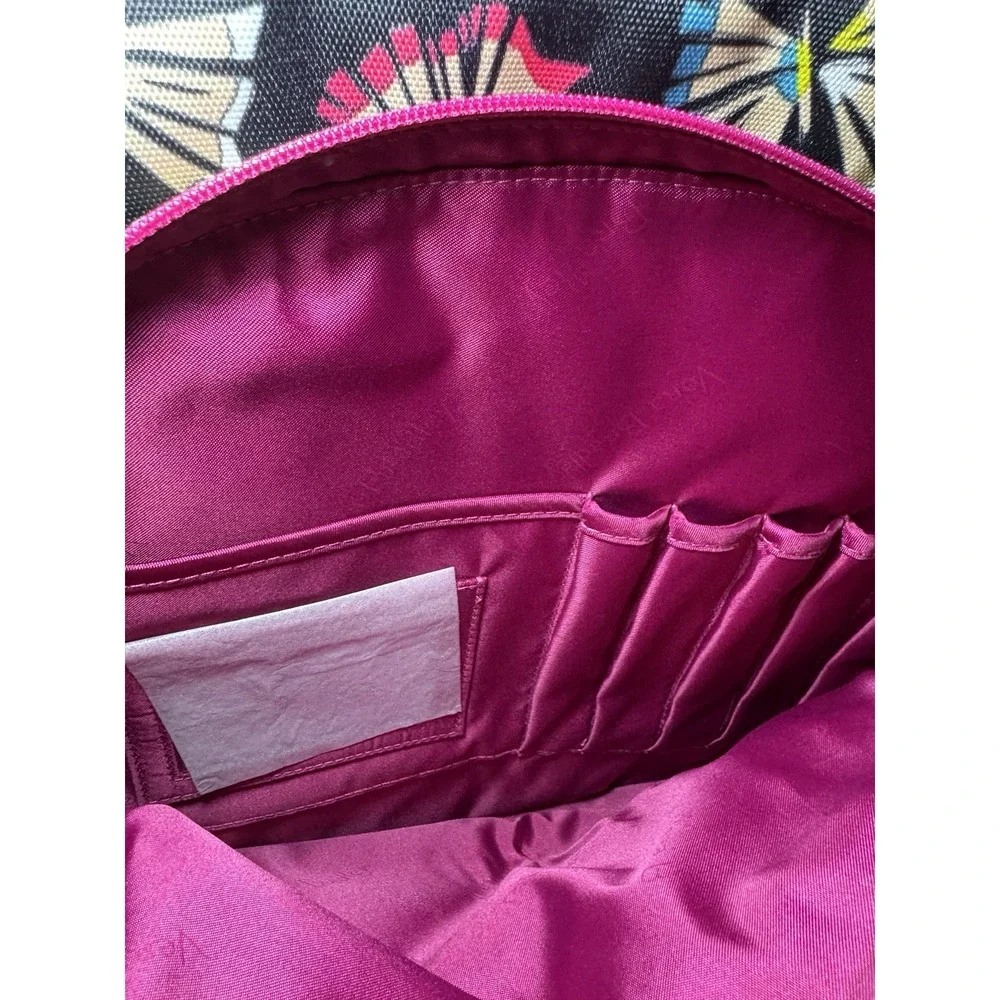 Vera Bradley Fan Floral Backpack Pink Trim Laptop Pocket‎ NWT